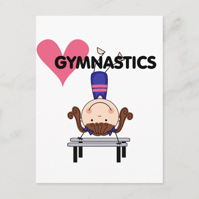GYMNASTICS - Brunette Girl Handstands Postcard (Front)