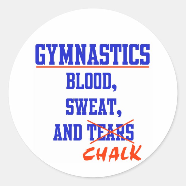 Gymnastics BS&C Classic Round Sticker (Front)