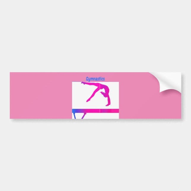 Gymnastics bumper sticker. bumper sticker (Front)