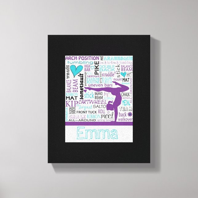 Gymnastics Canvas Gym Art Personalized (Front)