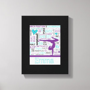 Gymnastics Canvas Gym Art Personalized Print
