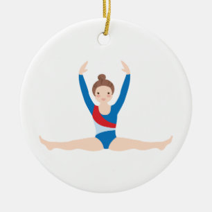 Gymnastics Ceramic Ornament