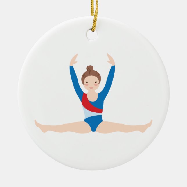 Gymnastics Ceramic Ornament (Front)