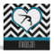 Gymnastics Chevron Heart with Monogram in Black