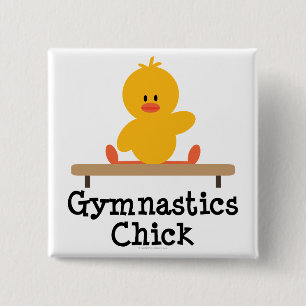 Gymnastics Chick Button