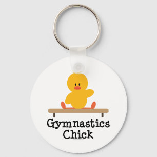 Gymnastics Chick Keychain