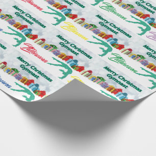 Gymnastics Christmas Personalized Wrapping Paper