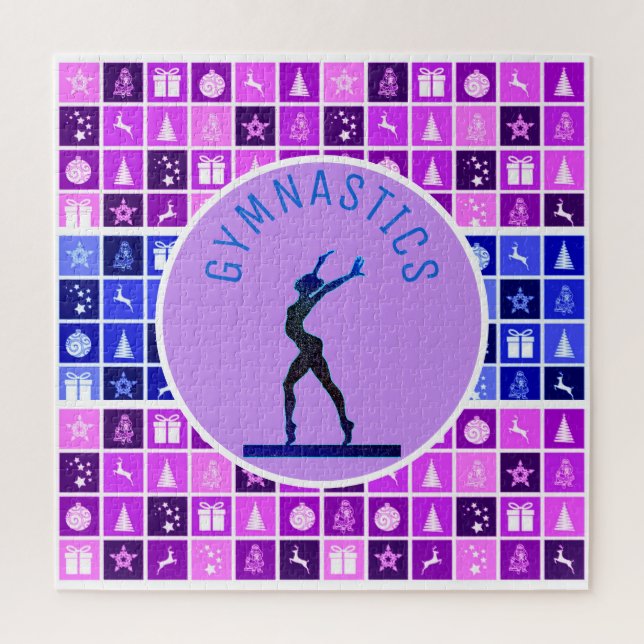Gymnastics Christmas Themed Puzzle (Vertical)