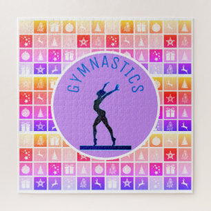 Gymnastics Christmas Themed Rainbow Puzzle