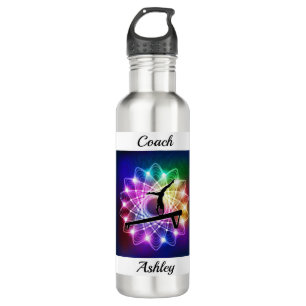 Gymnastics Coach Balance Beam Personalized  710 Ml Water Bottle