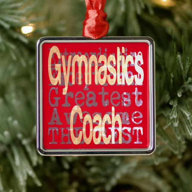 Gymnastics Coach Extraordinaire Metal Ornament (Tree)