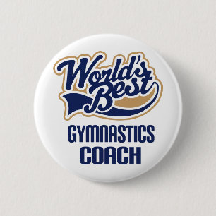 Gymnastics Coach Gift 2 Inch Round Button