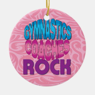 Gymnastics Coach Gift Ceramic Ornament