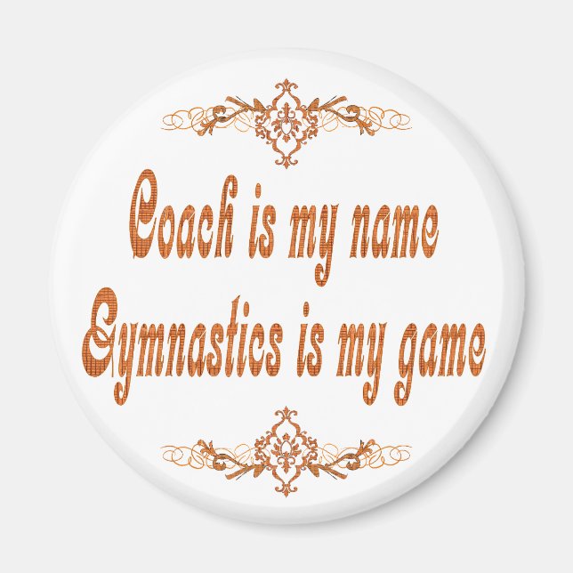Gymnastics Coach Magnet (Front)