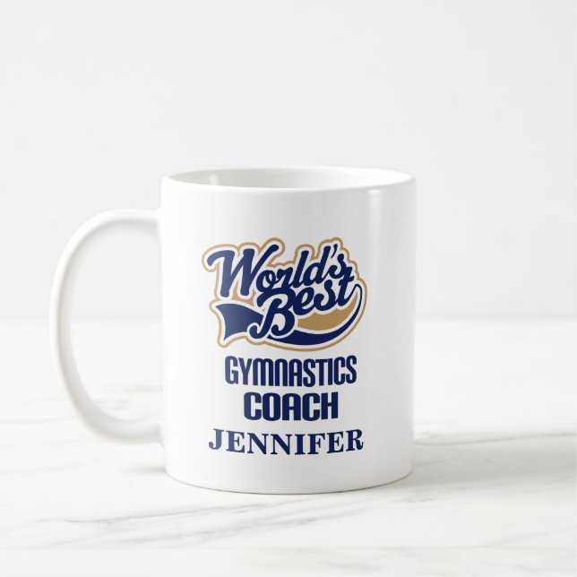 Gymnastics Coach Personalized Mug Gift (Left)