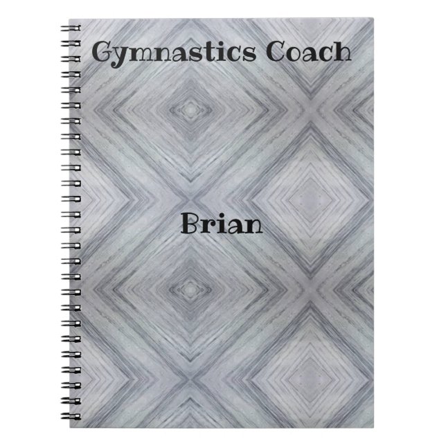Gymnastics Coach Personalized Spiral Notebook (Front)