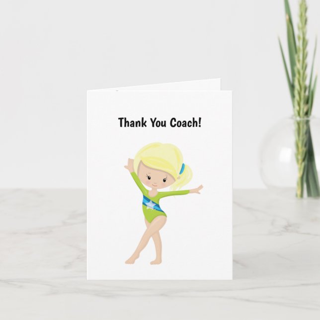 Gymnastics Coach Retirement Thank You Card (Front)