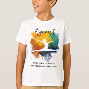 Gymnastics Color Splash T-Shirt with Quote