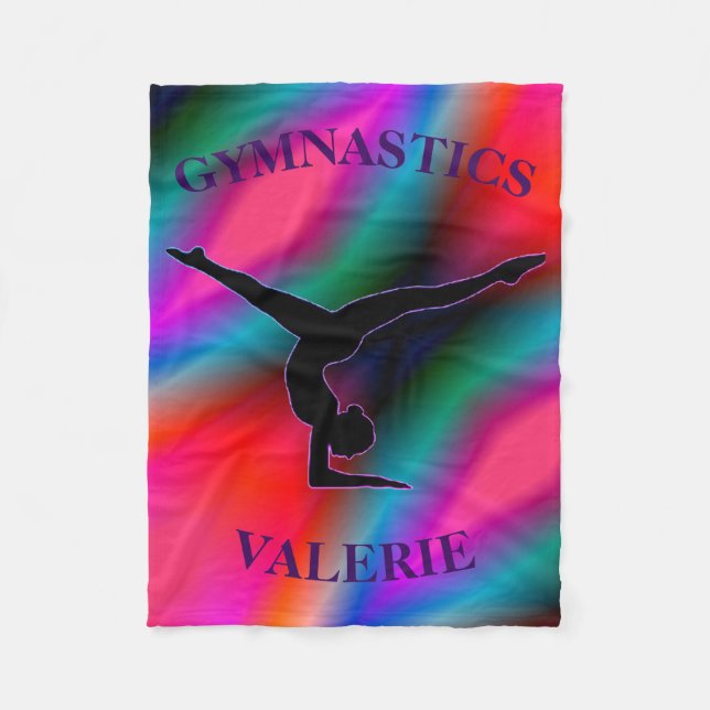 Gymnastics Colourful Fleece Blanket (Front)