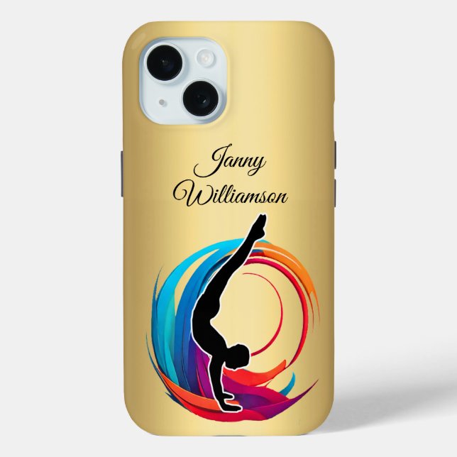 Gymnastics Colourful "logo" elegant Personalize Case-Mate iPhone Case (Back)