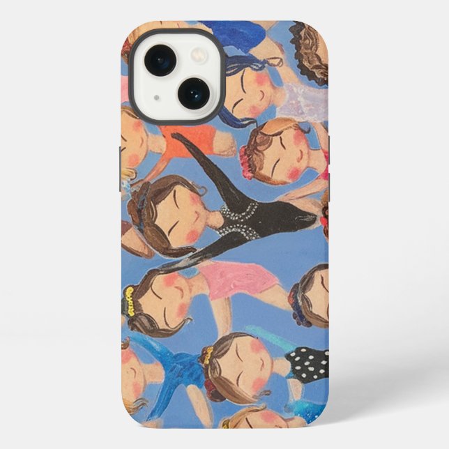 Gymnastics colourful pattern gift iPhone case (Back)