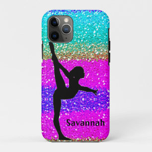 Gymnastics Colourful Sparkle Personalized iPhone 11 Pro Case