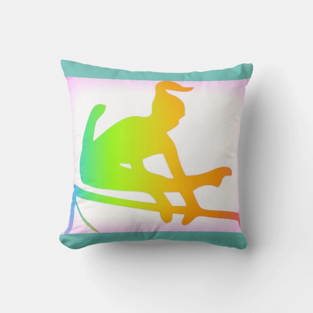 GYMNASTICS colourful throw pillow! Throw Pillow (Front)