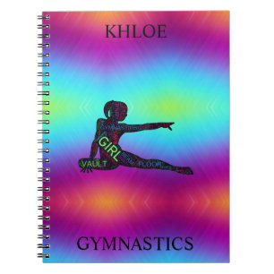 Gymnastics Colourful Word Art Notebook