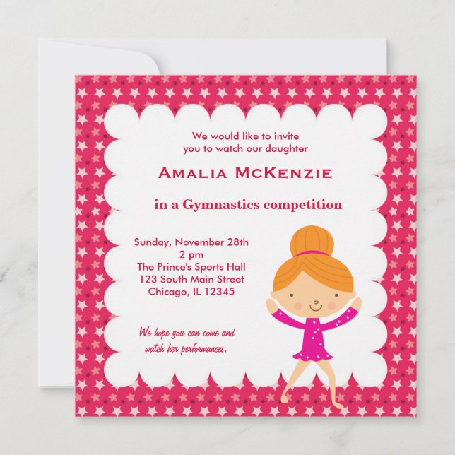 Gymnastics Competition Invitation (Front)