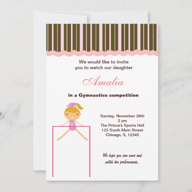 Gymnastics Competition Invitation (Front)