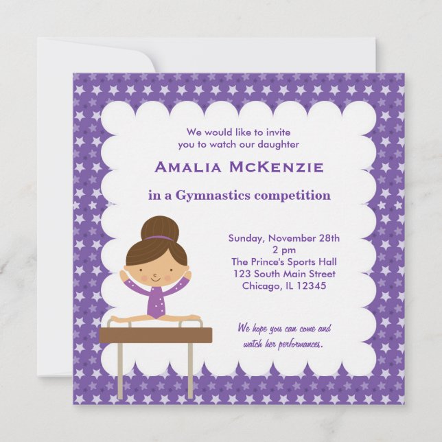 Gymnastics Competition Invitation (Front)