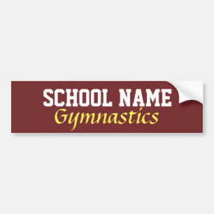 Gymnastics - Create Your Own School Spirit Bumper Sticker