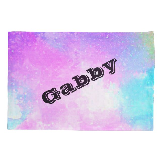 Gymnastics Crosswords Hologram Pillowcase w/ Name (Back)