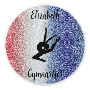 Gymnastics Custom Red White Blue Ceramic Pull