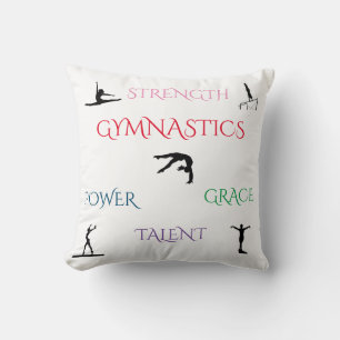 GYMNASTICS custom throw pillow. Pillow