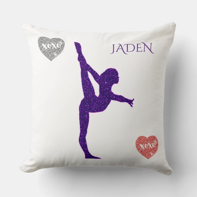 GYMNASTICS custom throw pillow. Pillow (Front)