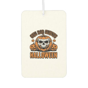 Gymnastics Dad Halloween Vintage Pumpkin Skull_1 Air Freshener
