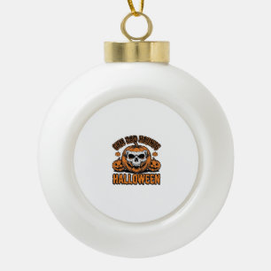 Gymnastics Dad Halloween Vintage Pumpkin Skull_1 Ceramic Ball Christmas Ornament