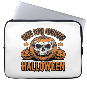 Gymnastics Dad Halloween Vintage Pumpkin Skull_1 Laptop Sleeve