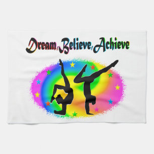 GYMNASTICS DREAMS COME TRUE KITCHEN TOWEL