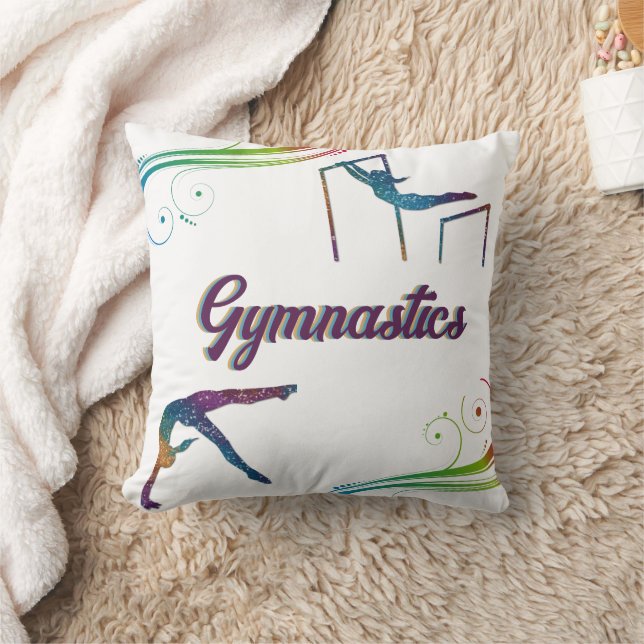 Gymnastics Dreams Gymnast Throw Pillow (Blanket)