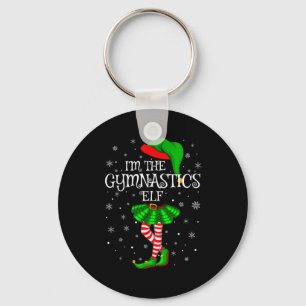 Gymnastics Elf Christmas Matching Family Women Gir Keychain