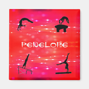 Gymnastics Events Personalized Girls Magnet