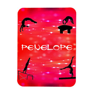 Gymnastics Events Personalized Girls Magnet