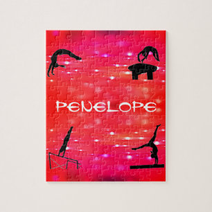 Gymnastics Events Personalized Girls Puzzle