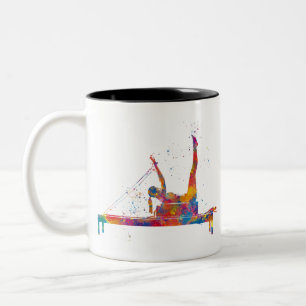 gymnastics exercise Two-Tone coffee mug