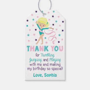 Gymnastics Favour Tags • Birthday Party Gift Tags