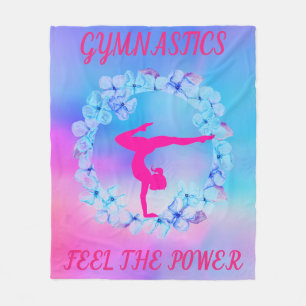 GYMNASTICS "FEEL THE POWER" FLEECE BLANKET. BLANKET