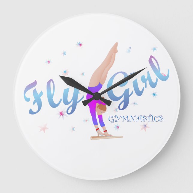 Gymnastics — Fly Girl Clock (Front)