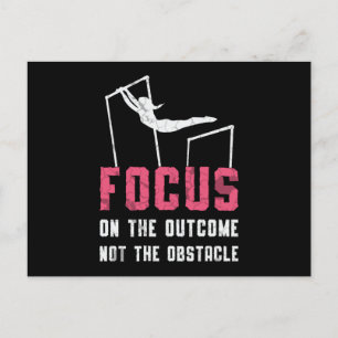 Gymnastics Focus On The Outcome Bars Beam Gymnast Postcard